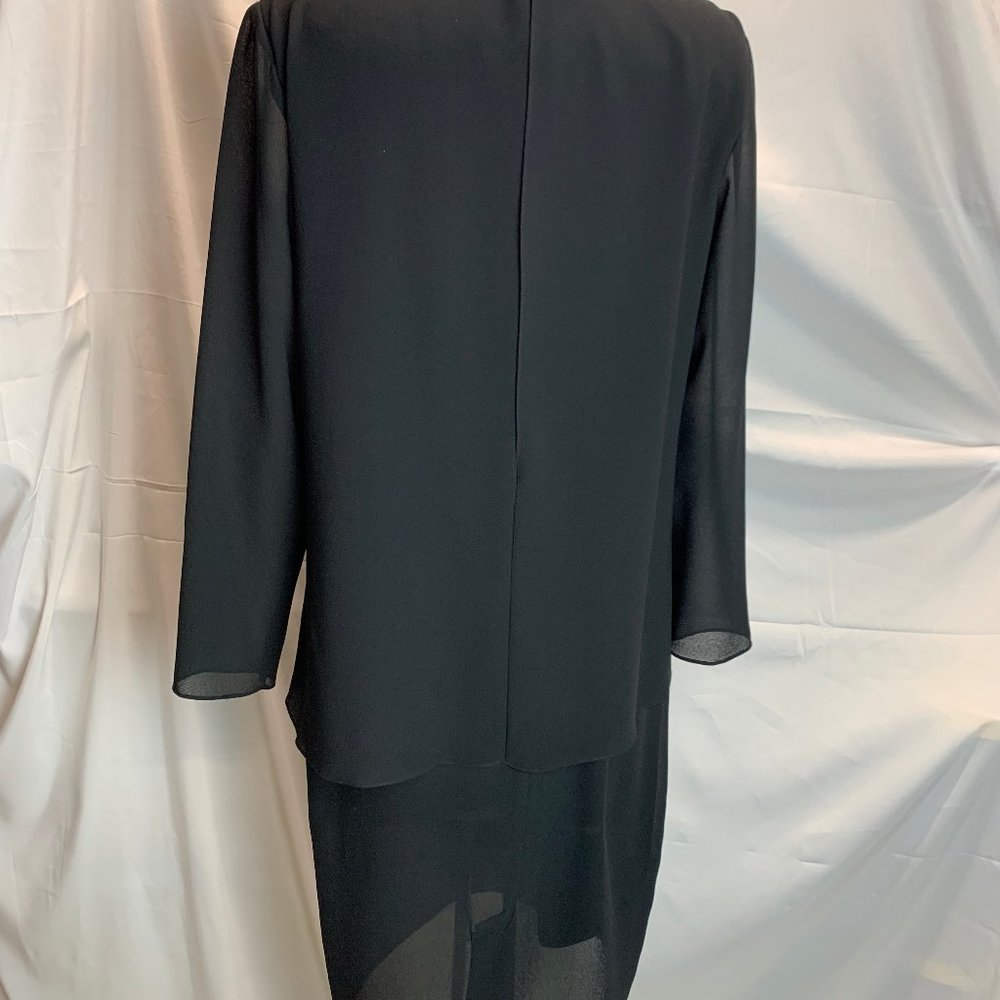 Patra Women's Black Chiffon Dress Size 10 - Picture 9 of 11